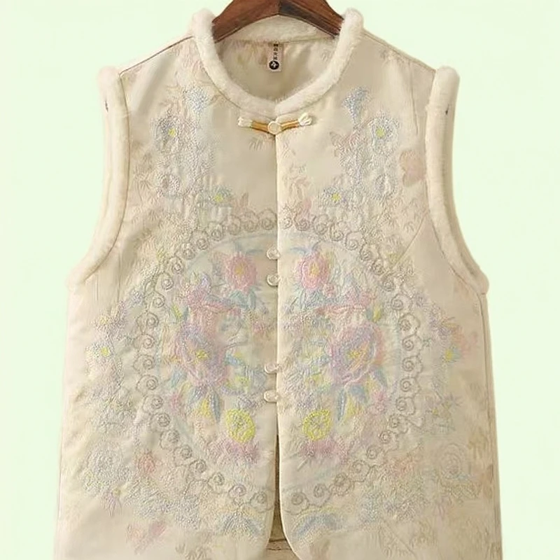 【花好月圆】新中式复古轻奢时尚端庄优雅重工刺绣国风马甲/4075