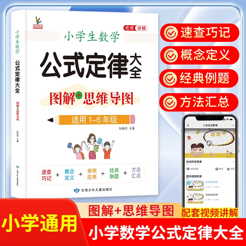 【全国通用】小学生数学公式定律大全 1-6年级基础知识全解思维导图
