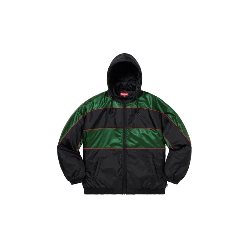 Supreme 黑绿拼接棉服/L码/99新