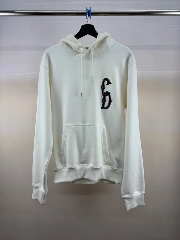 99新 DIOR/迪奥 23FW 闪粉刺绣cd字母帽衫/M码 XL码/M2317