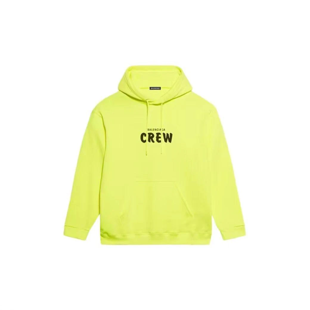 Balenciaga荧光黄crew帽衫/S码/98新