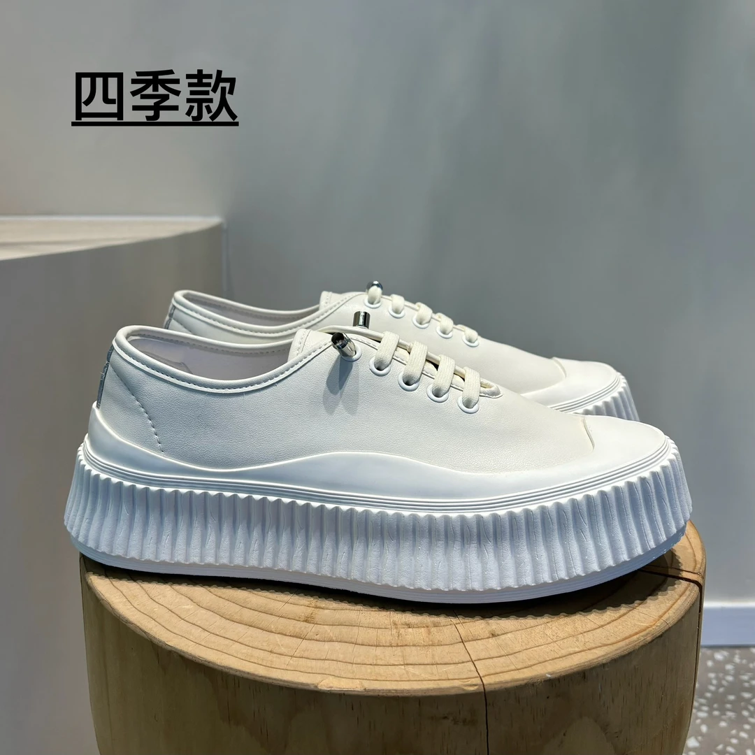 TAAIRXTO小白鞋男2024新款欧美厚底增高百搭打孔镂空男士饼干鞋潮