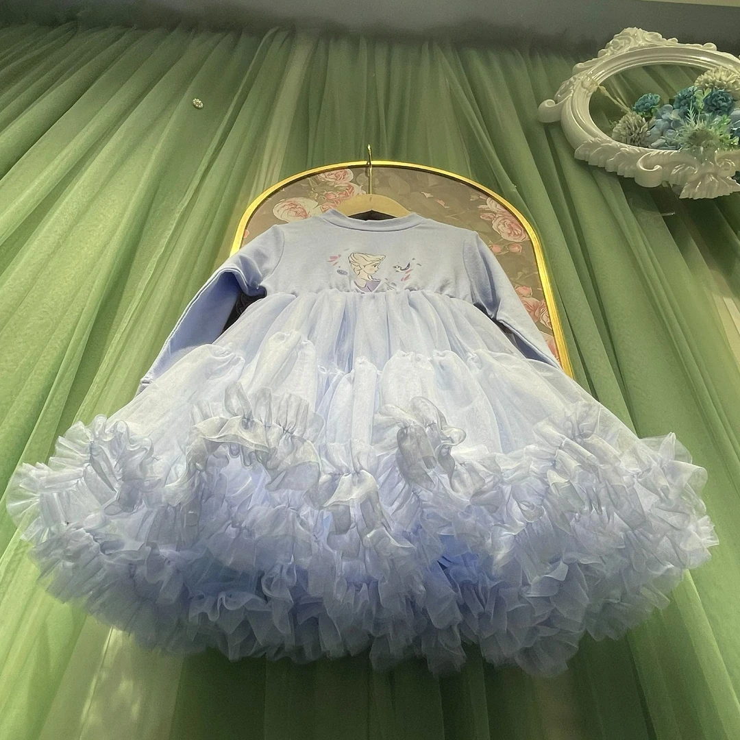 【工厂店】女童秋季时尚针织突突公主连衣裙241013