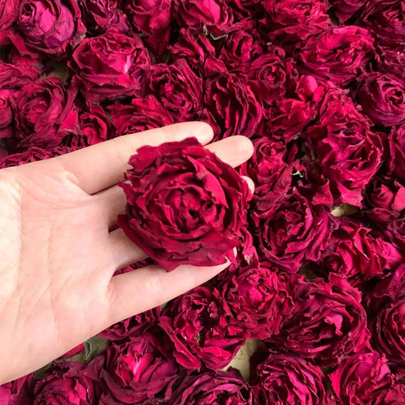 云南墨红玫瑰花茶特级冻干大朵重瓣鲜花玫瑰可食用包邮50g1罐