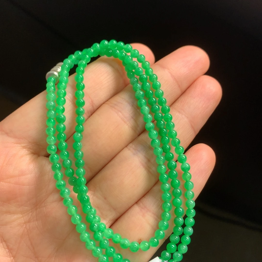 翡翠手链未镶嵌天然翡翠