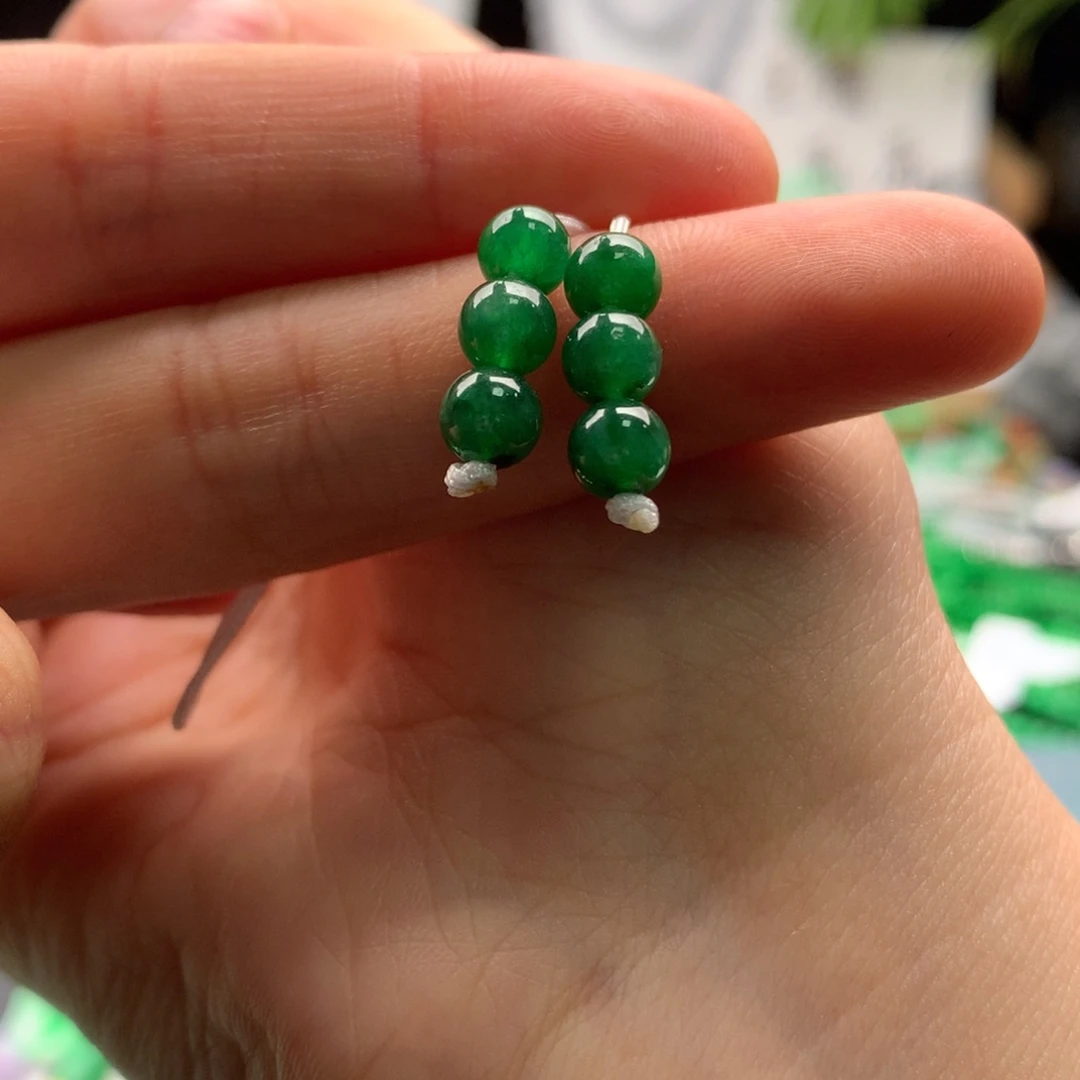 翡翠颈饰未镶嵌天然缅甸A货翡翠