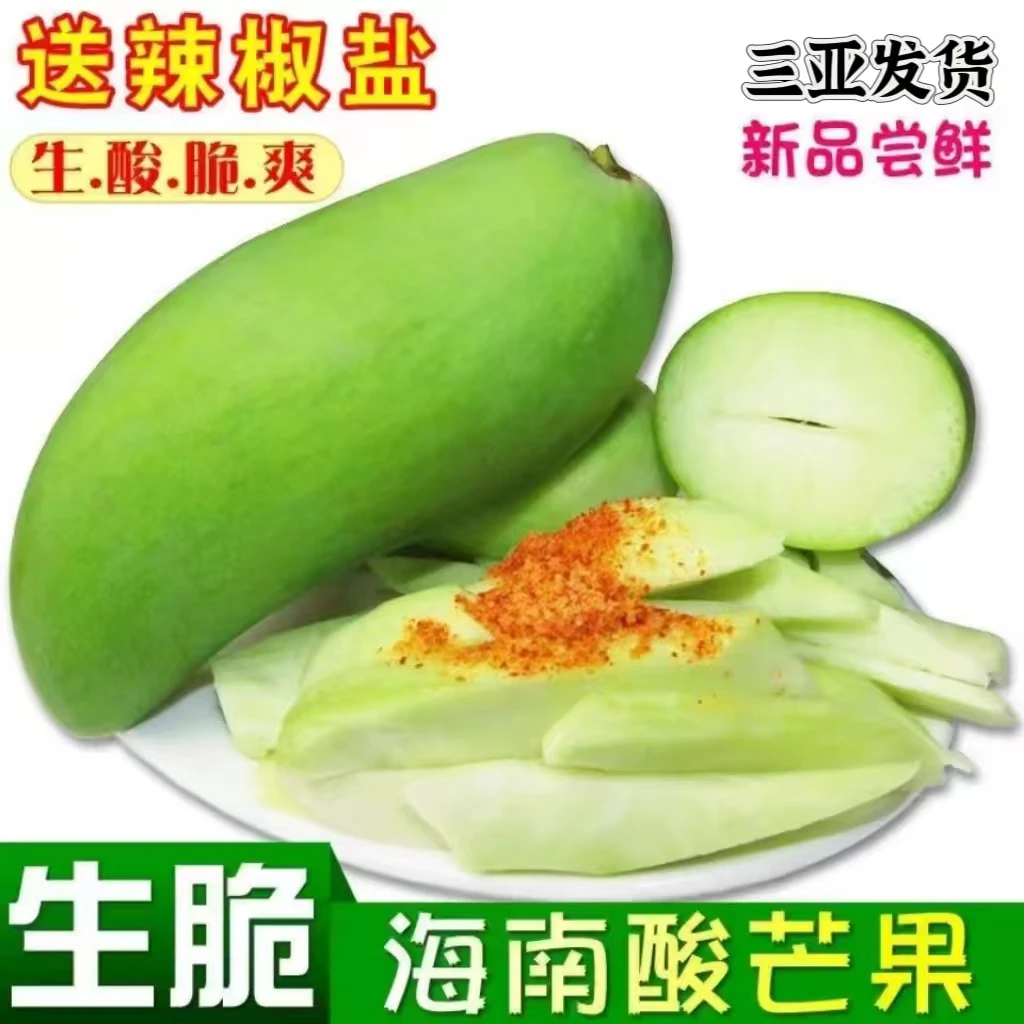 够酸够脆海南酸芒果正宗象牙芒青芒果生吃酸脆新鲜孕妇水果包邮