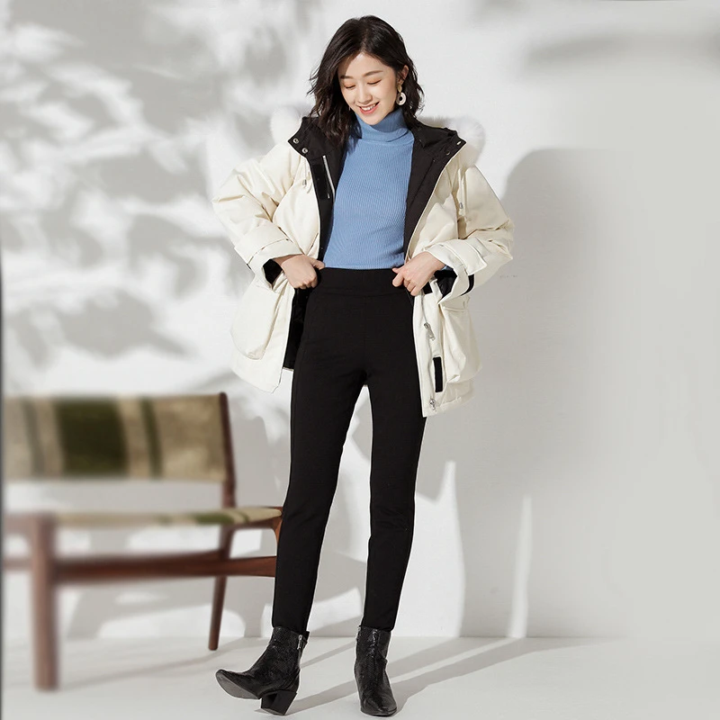 修身显瘦羽绒裤女高腰高弹外穿