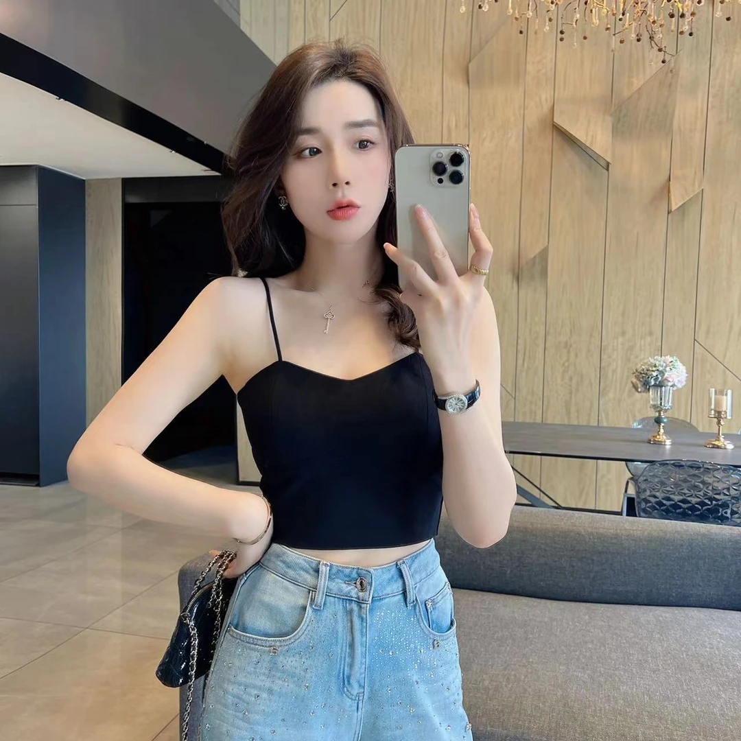 【大静静】超舒服固定杯无痕上托收副乳吊带背心1221