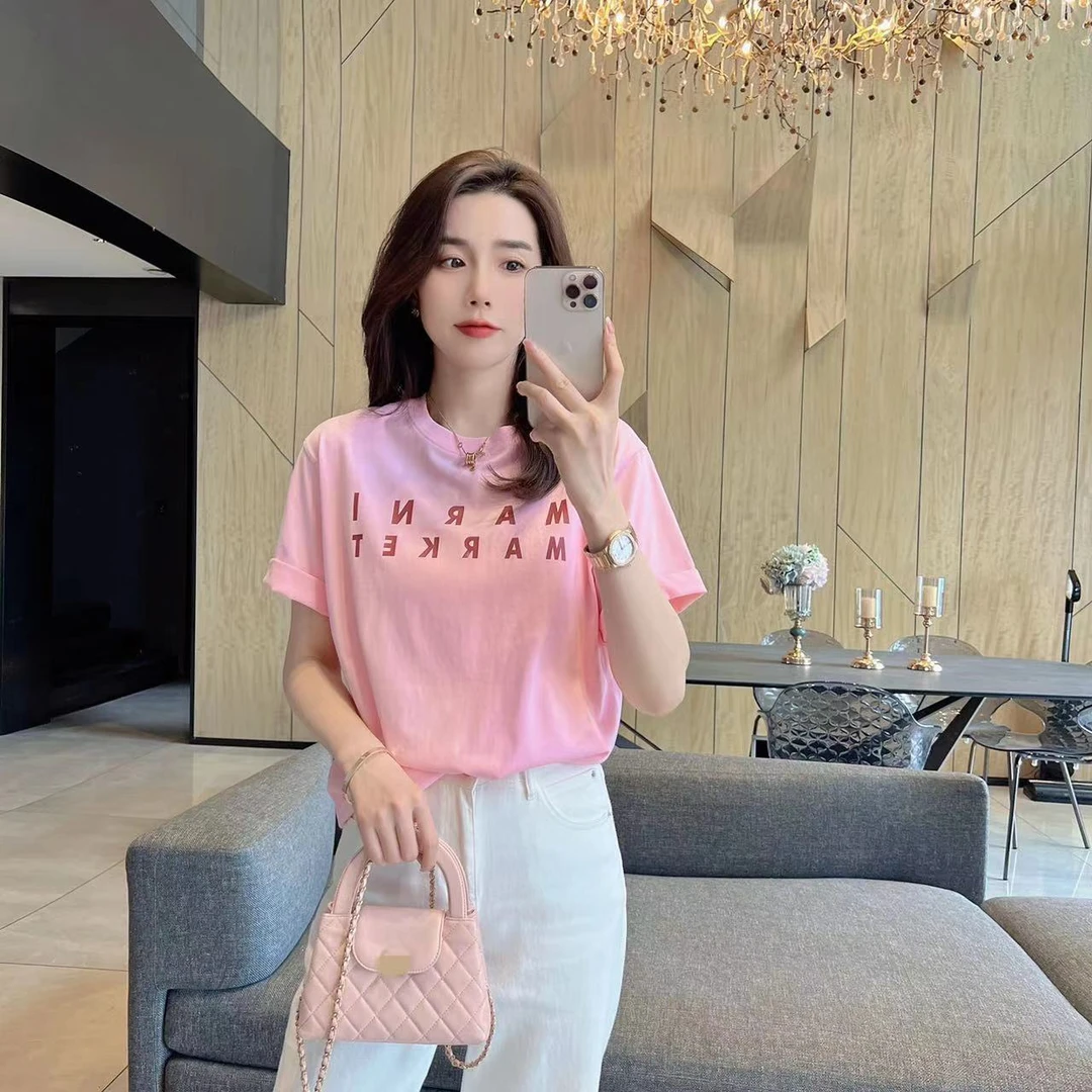 【大静静】简单字母款随性休闲百搭宽松舒服短T