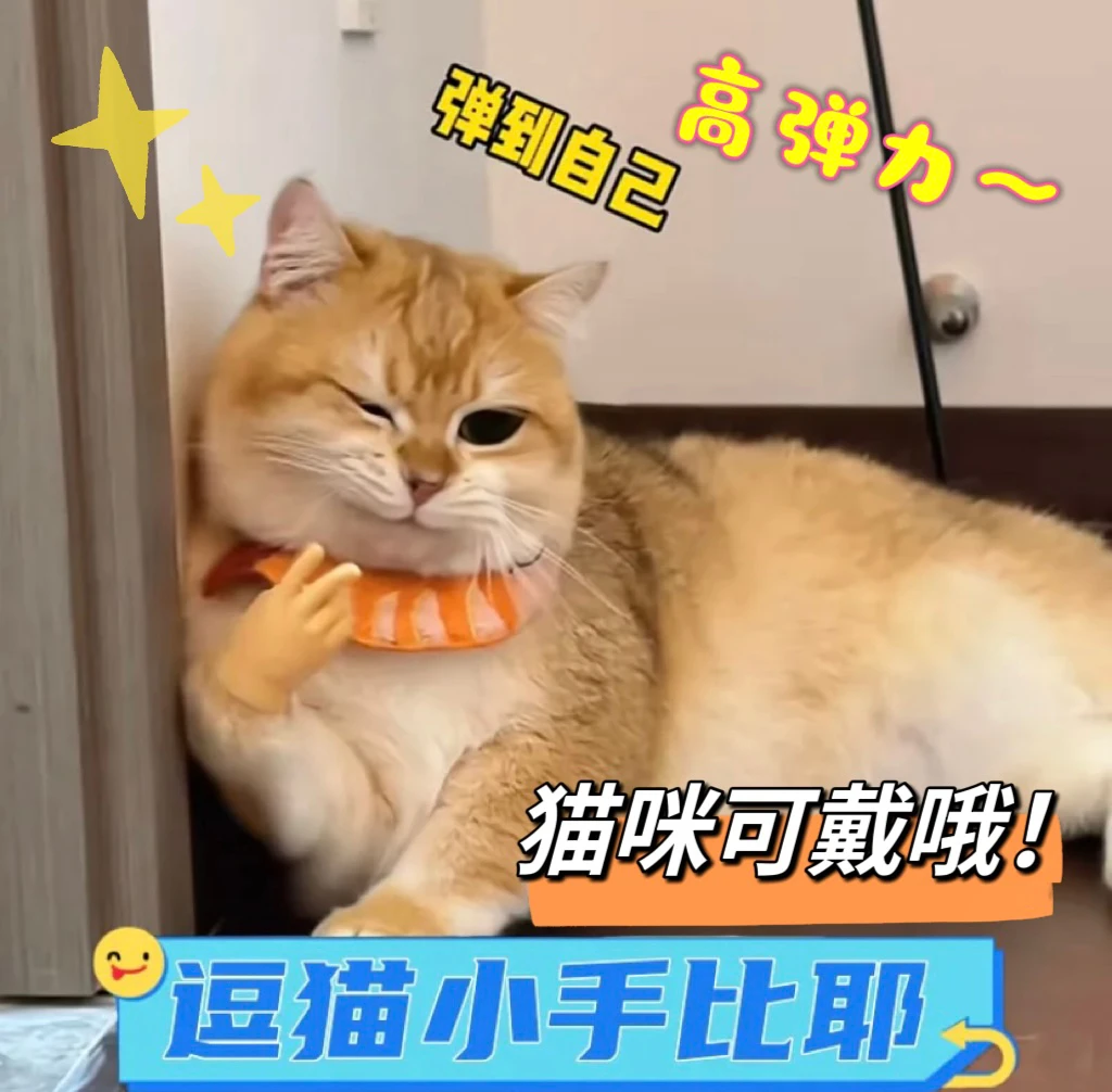 网红小手指套猫咪可戴高弹力可拉伸有趣恶搞猫咪塑胶搞笑橡胶硅胶