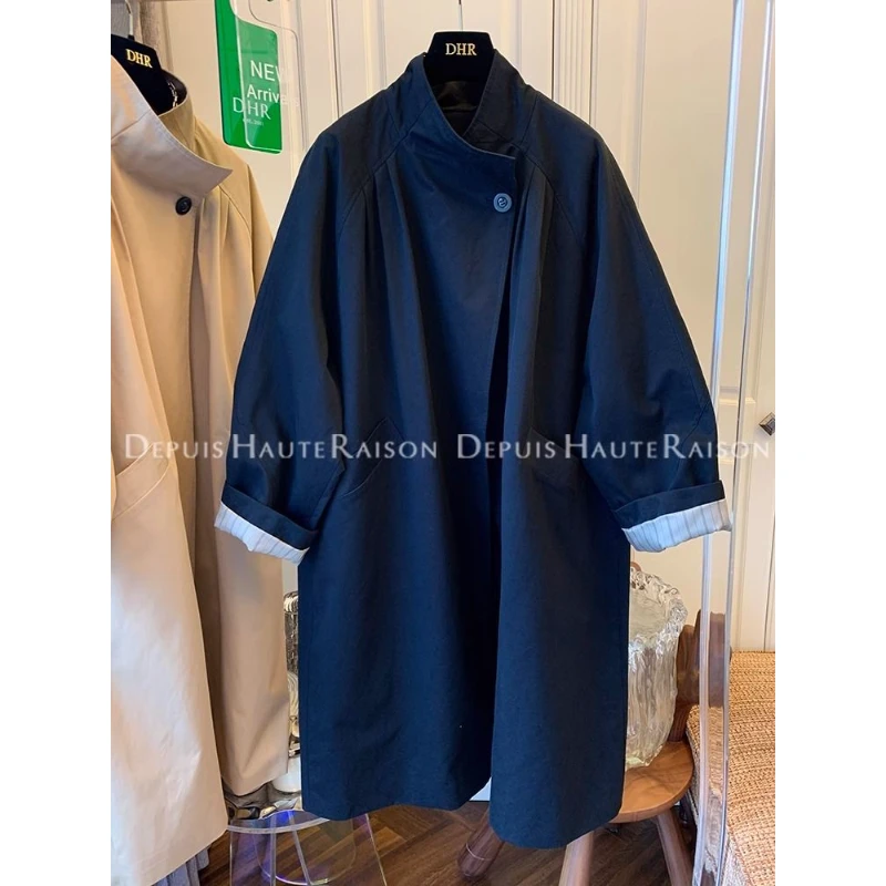 复古老钱风衣外套女春秋季穿搭高级感气质流行宽松上衣2024新款