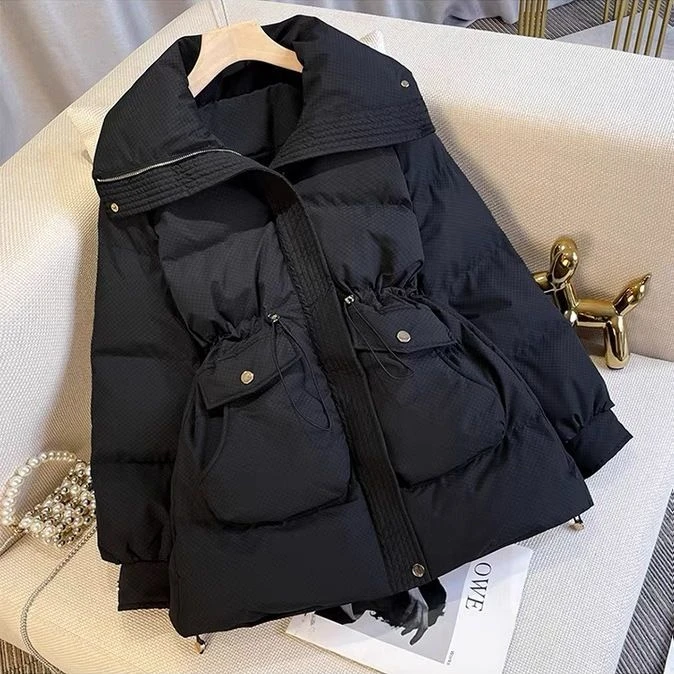 波司橙大码女2023冬季新款高级感收腰服胖mm宽松加厚显瘦外套