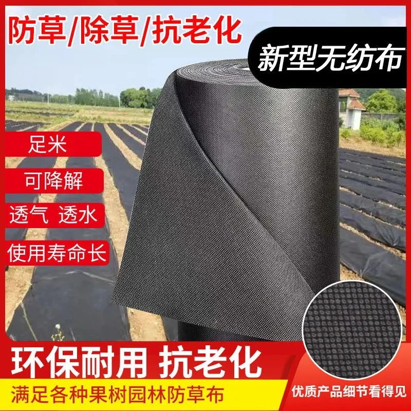 无纺布防草布遮草地布抗老化可降解药材茶园果园种植大棚除草防草