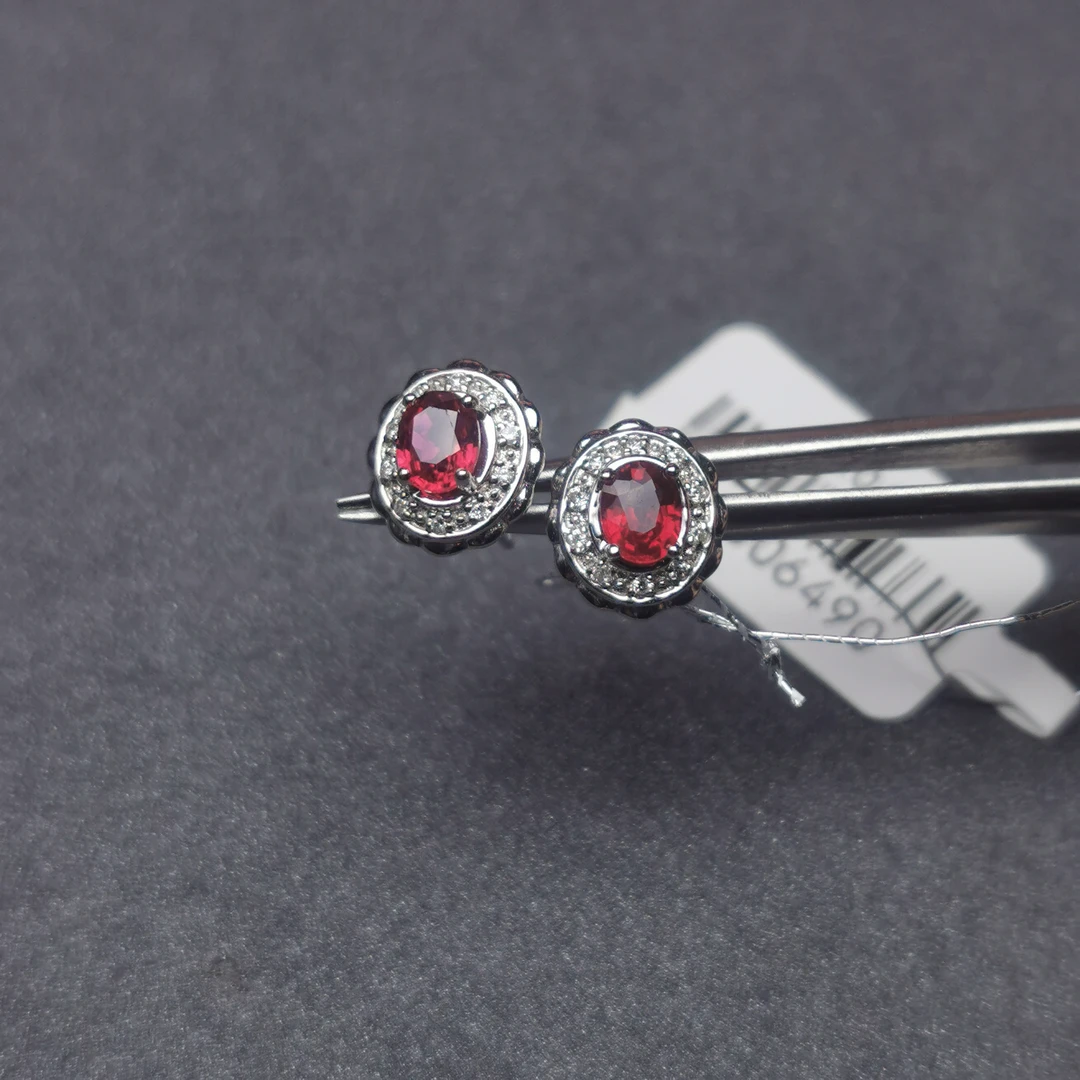 PB/18K金红宝石耳钉-主石1.02ct （01006490）0804