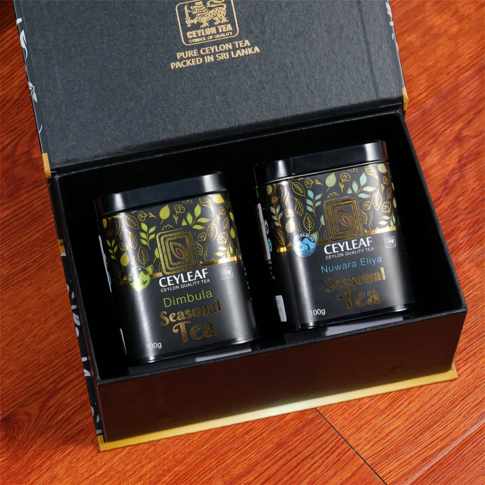 黑金款式礼盒 （纸盒）挪日利亚100g+汀布拉100g正品红茶礼盒