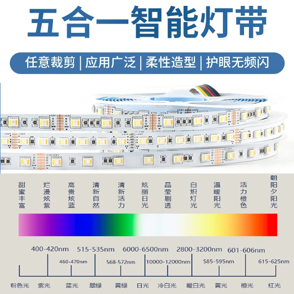 智能七彩灯带RGBCW 语音控制 远程控制 智能联动智能语音智能家庭