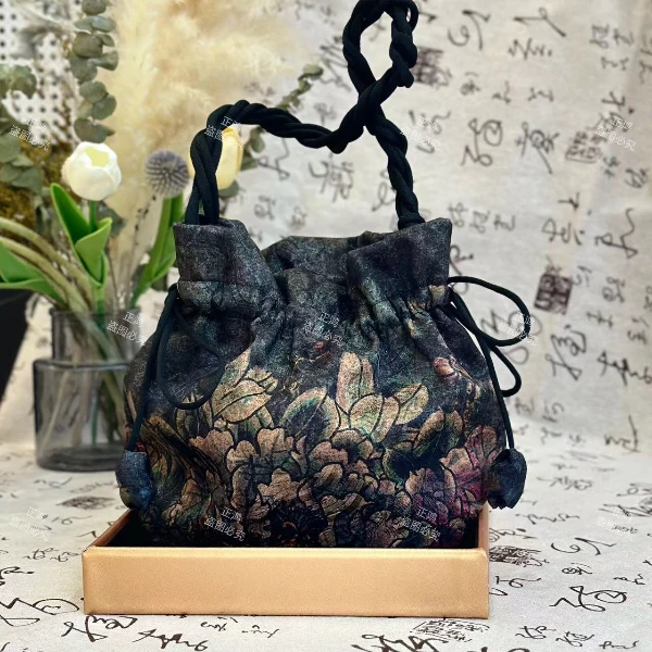 【牡丹-福袋包】元宝包复古中国风气质新中式印花福