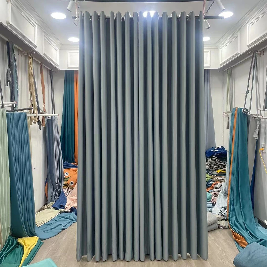 太古里*全遮光灰色1300克窗帘