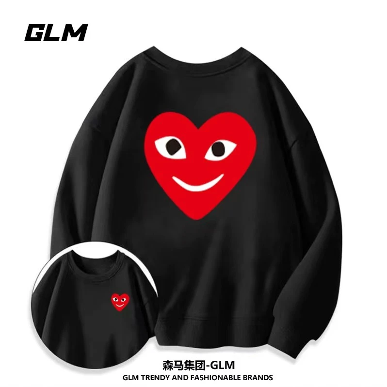 森馬集团GLM圆领卫衣春秋休闲百搭卫衣MR-AB面红心