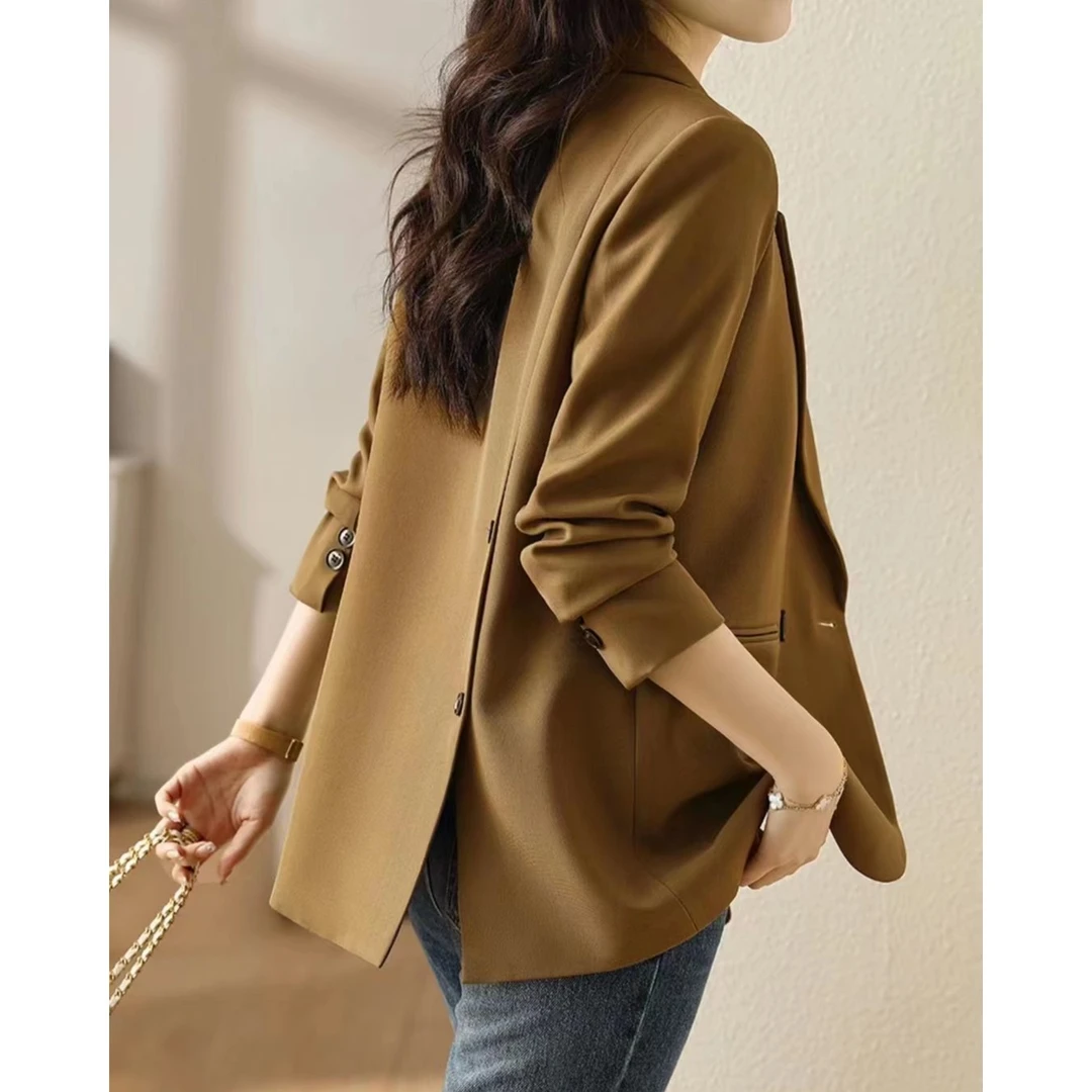 春秋新款显瘦百搭休闲西服西装外套女上衣薄款