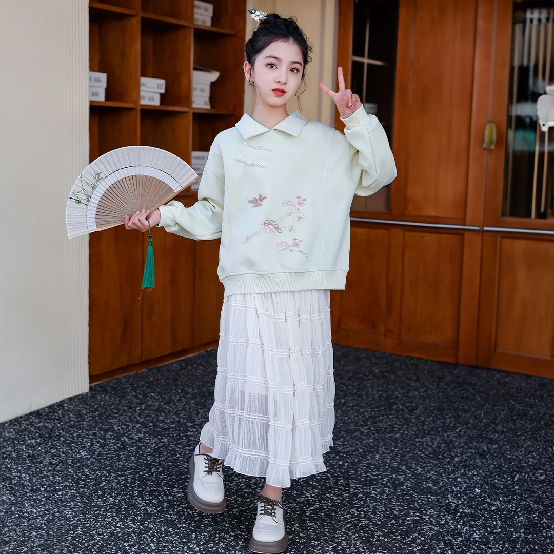 女童春装卫衣2025款洋气童装女大童春季儿童春秋款上衣H60519
