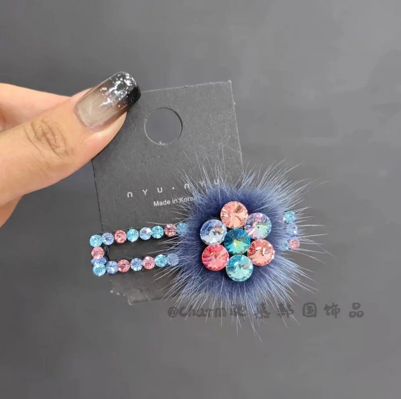 韩国施家水晶bb夹高档发夹网红爆款刘海夹轻奢碎发夹发卡女侧边夹