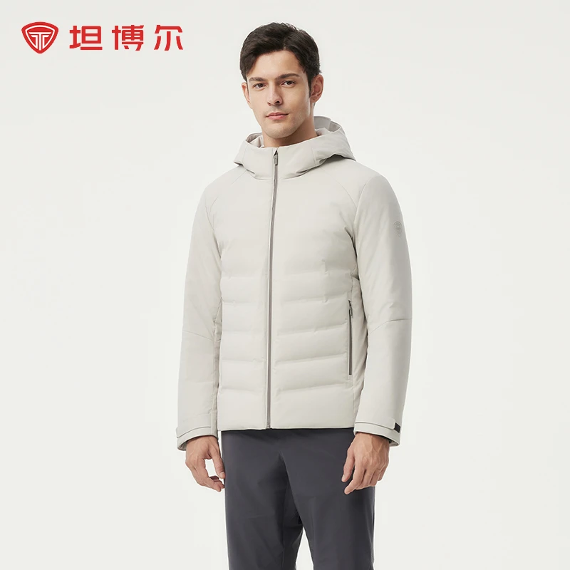 【许半夏专属】坦博尔新款男士休闲连帽户外运动羽绒服外套