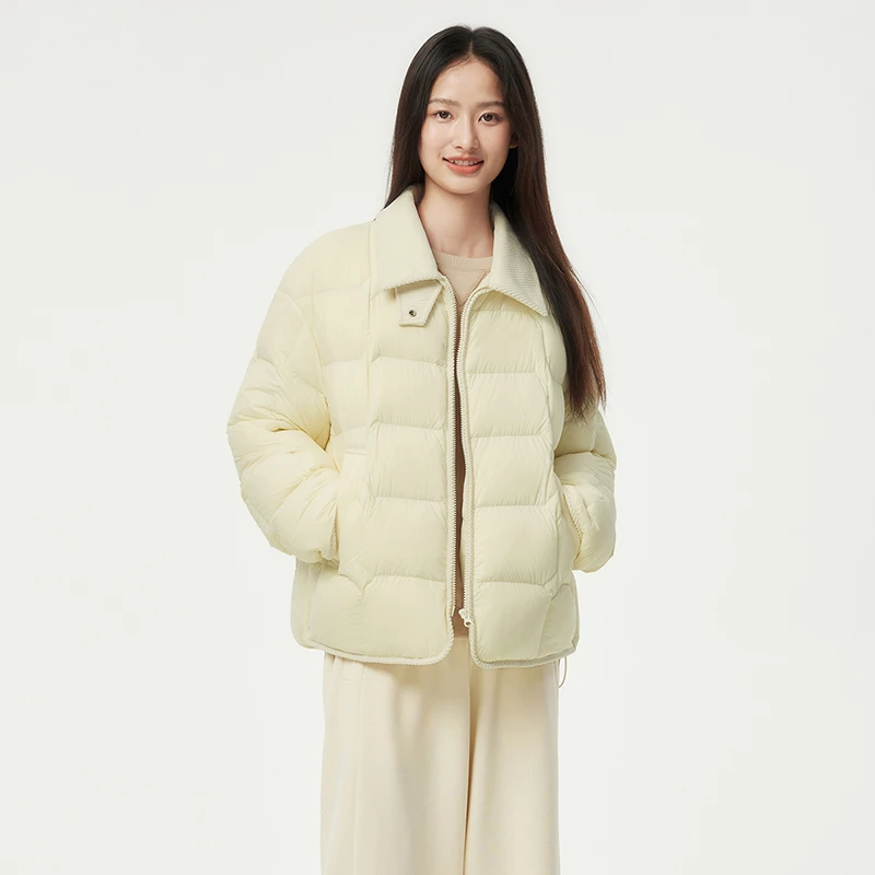【达人专享】坦博尔女士饼干轻薄款短款羽绒服226D+226Z
