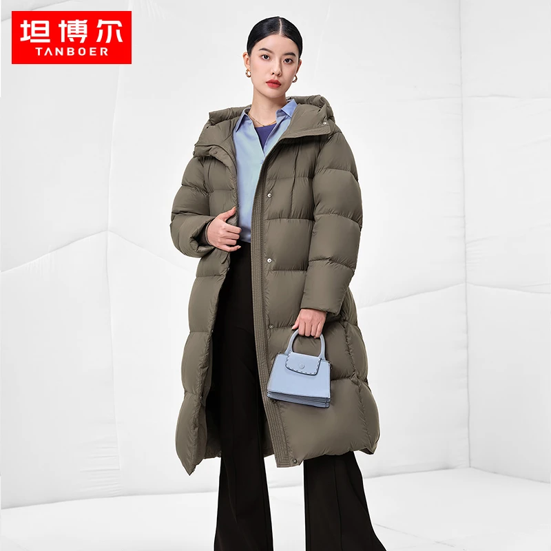 【慕茹萍专属】坦博尔系带连帽鹅绒服加厚秋冬外套TW236868