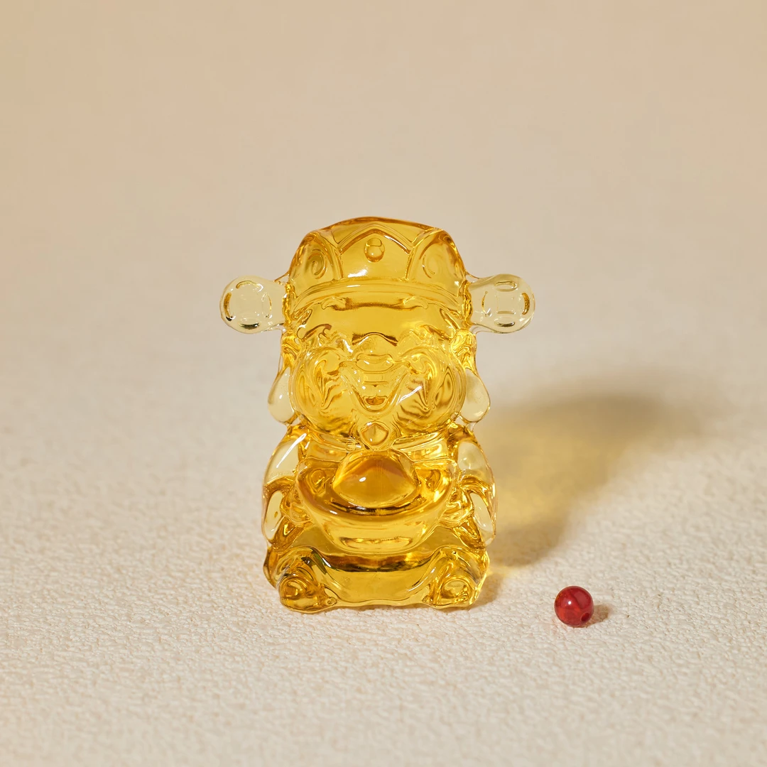 【歪歪】秋双*玛瑙琉璃黄财财摆件*W3316