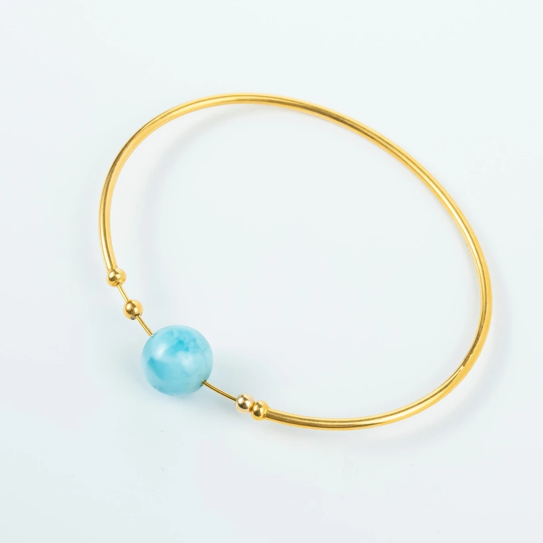 【歪歪】蔚蓝*万能手镯*18K金镶嵌F32511