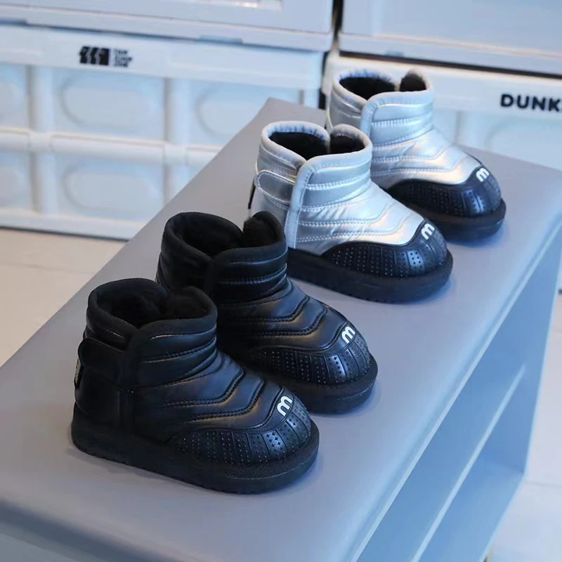 宝宝雪地靴冬季新款男女童加绒加厚棉鞋防水防滑儿童雪地靴软底