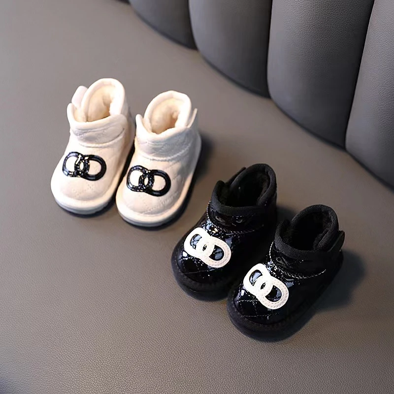 儿童雪地靴软底小童棉靴高帮雪地靴保暖冬季短靴