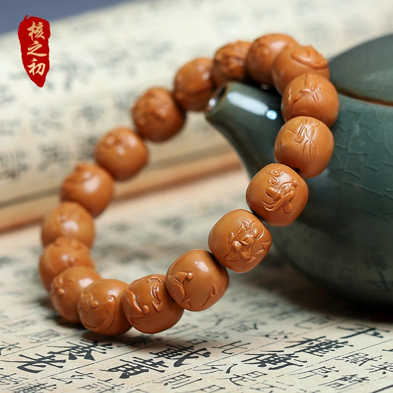 猴头核桃1.3老型无相佛猴头手串核桃手串猴头文玩无相佛手串直切