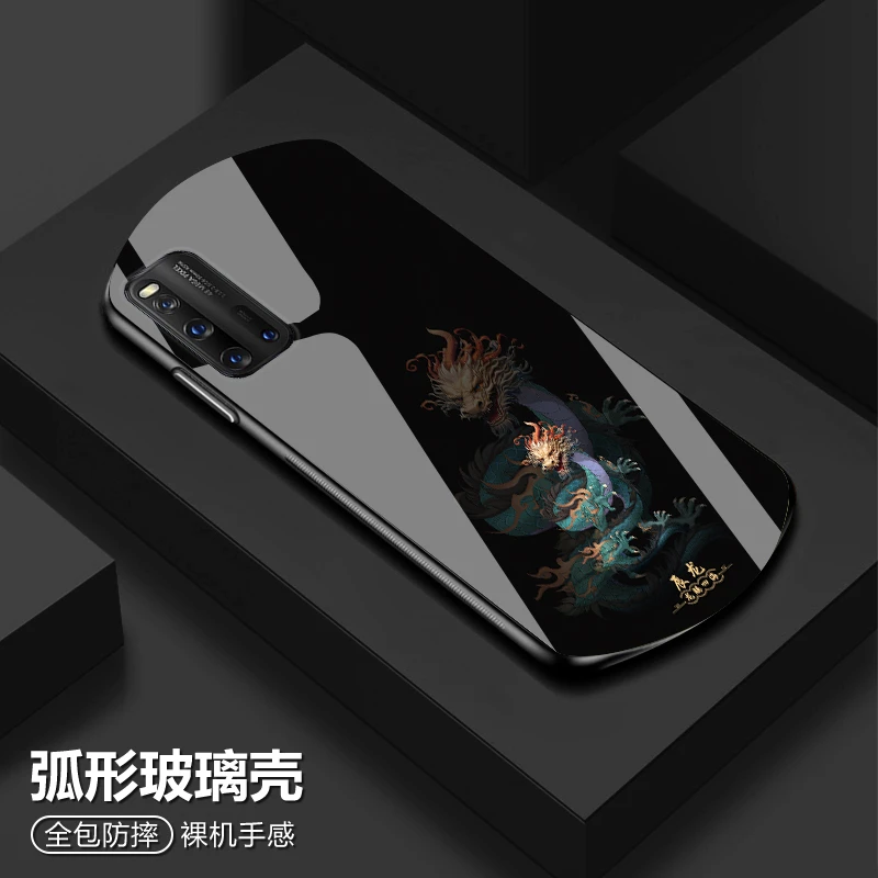 iQOO3国风十二生肖手机壳弧形玻璃高颜值防摔保护套