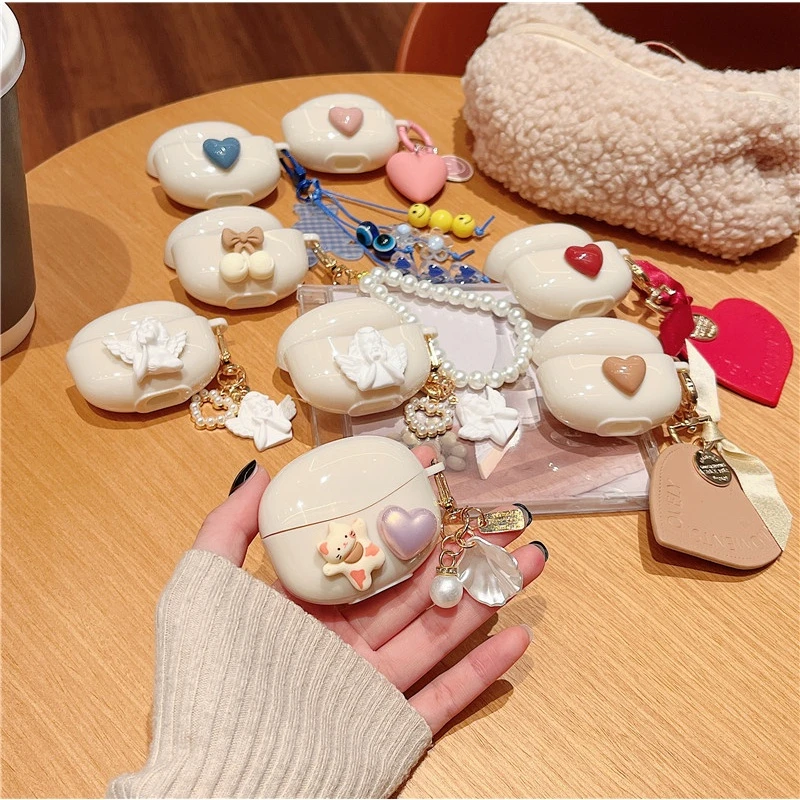 奶油白适用漫步者x1蓝牙耳机套xs1保护壳Atombuds小奶豆外壳防摔