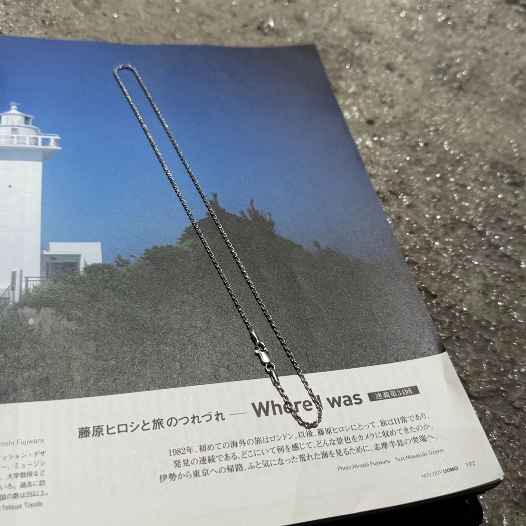 链子925银 意大利手工工艺 925纯银 简约百搭素链扭花1.9mm项链