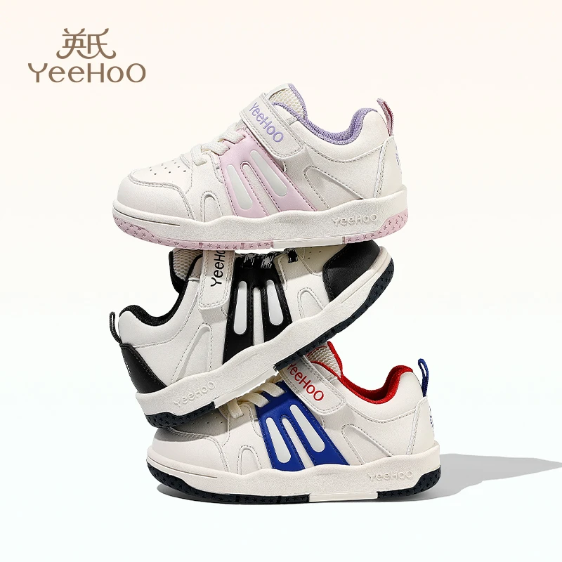 英氏童鞋儿童运动鞋2024春秋新款休闲透气宝宝鞋防滑简约男童鞋子