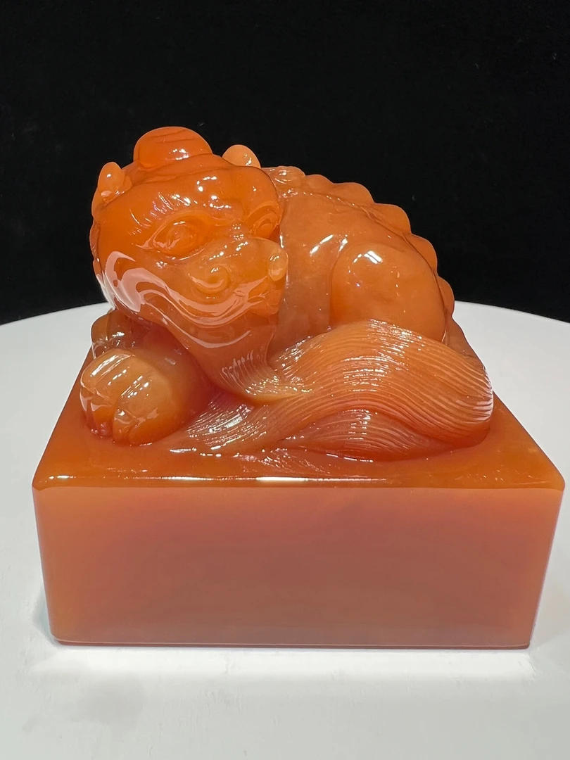 精品寿山田黄石闲章原石全结晶体通透高级田黄冻章料篆刻私章印章