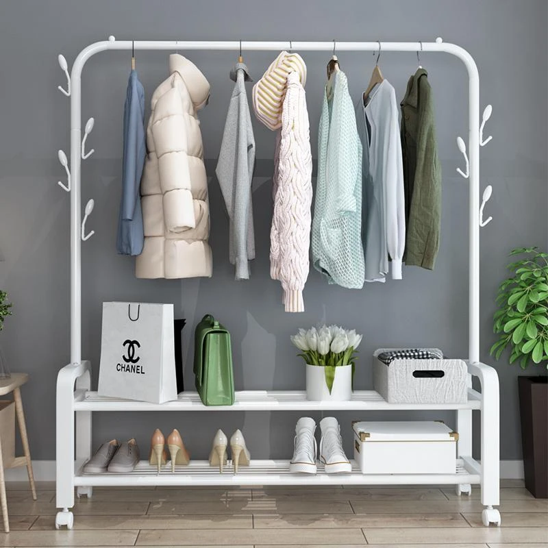 单杆式晾衣架落地卧室挂衣架上档次室内家用学生宿舍简易凉衣服架