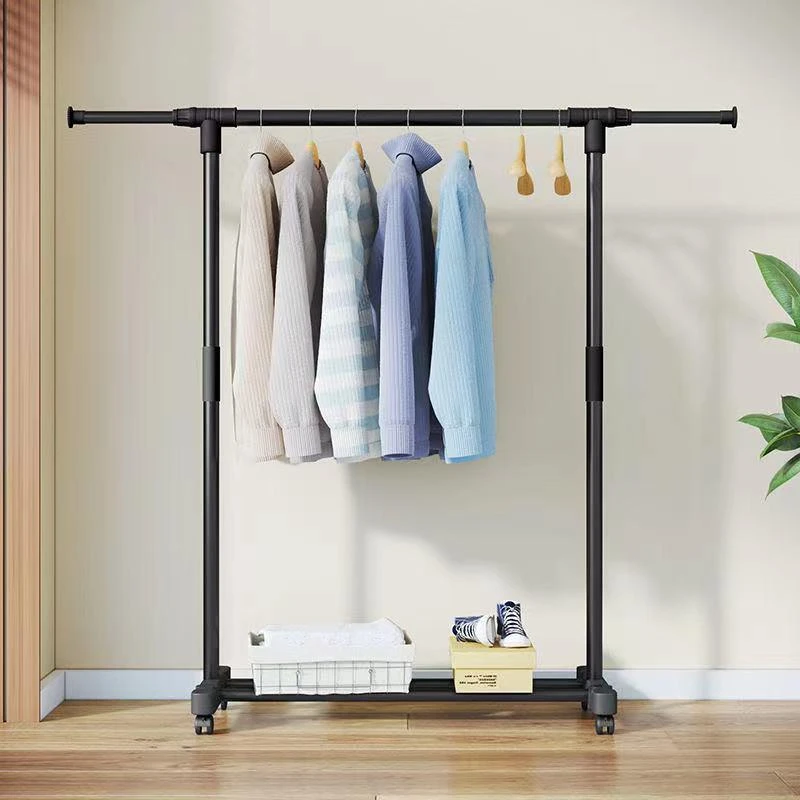 晾衣架落地式室内挂衣架上档次晒被子阳台家用防滑晒衣架可伸缩杆