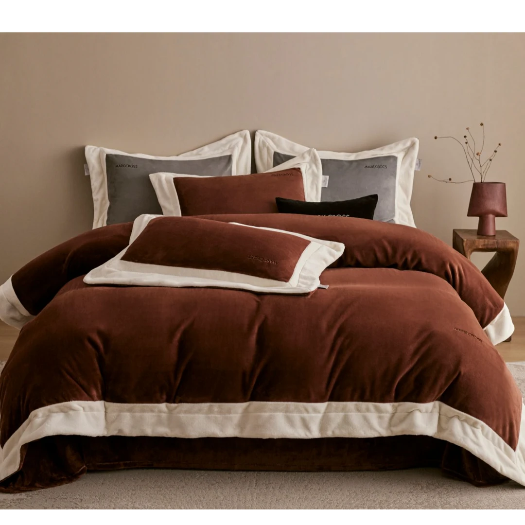 【玛洛驰新款绒】月光宝盒 北极熊仿生绒超柔轻奢熊极绒四件套