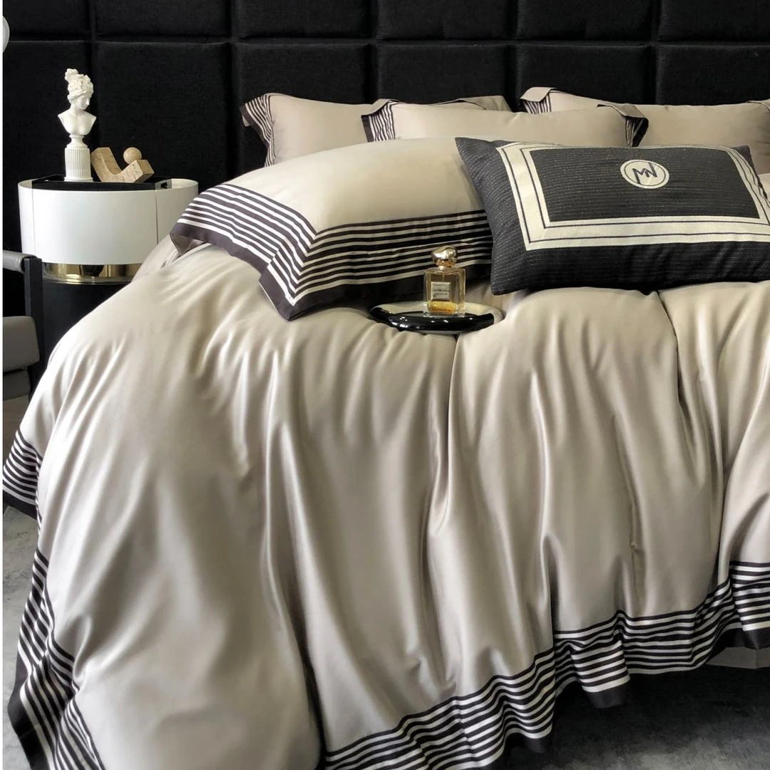 【新人福利 天丝棉磨毛】白瑞德 天丝棉磨毛轻奢简约风四件套秋冬款