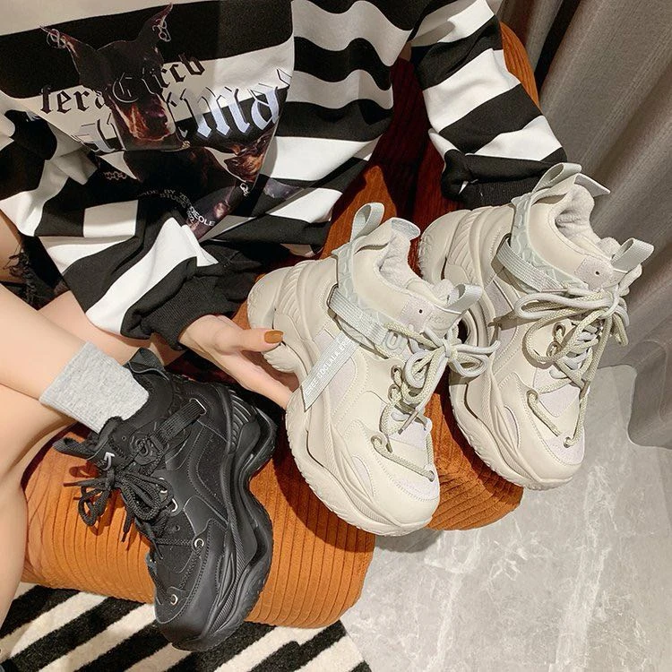 xl-欧货爆款老爹鞋女鞋2024春秋季新款松糕厚底增高休闲鞋潮