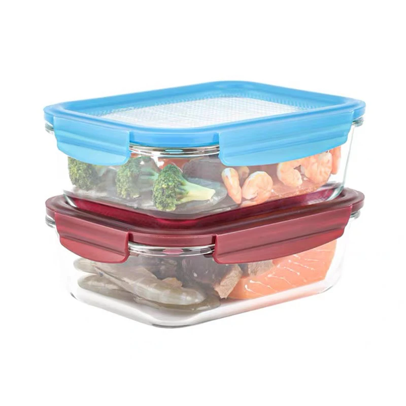 特百惠1L臻雅玻璃保鲜盒 可冷冻冷藏微波防漏饭盒