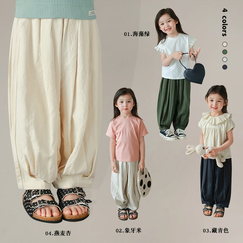 大耳象童装铺女童折线休闲裤2023夏季新款儿童2303687