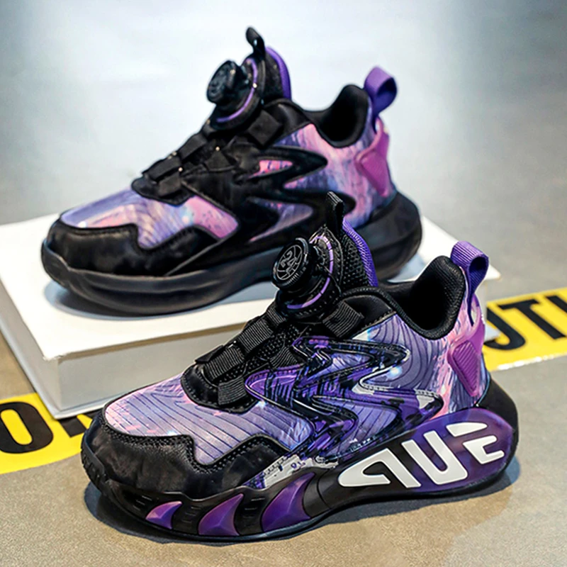 科比女童鞋子2024新款秋季防滑跑步儿童运动鞋透气女孩老爹鞋黑色