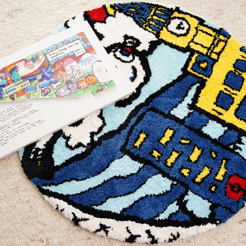 趁早Kiera Ye相亲相爱地毯可爱毛绒地垫床边浴室门口踩脚防滑垫