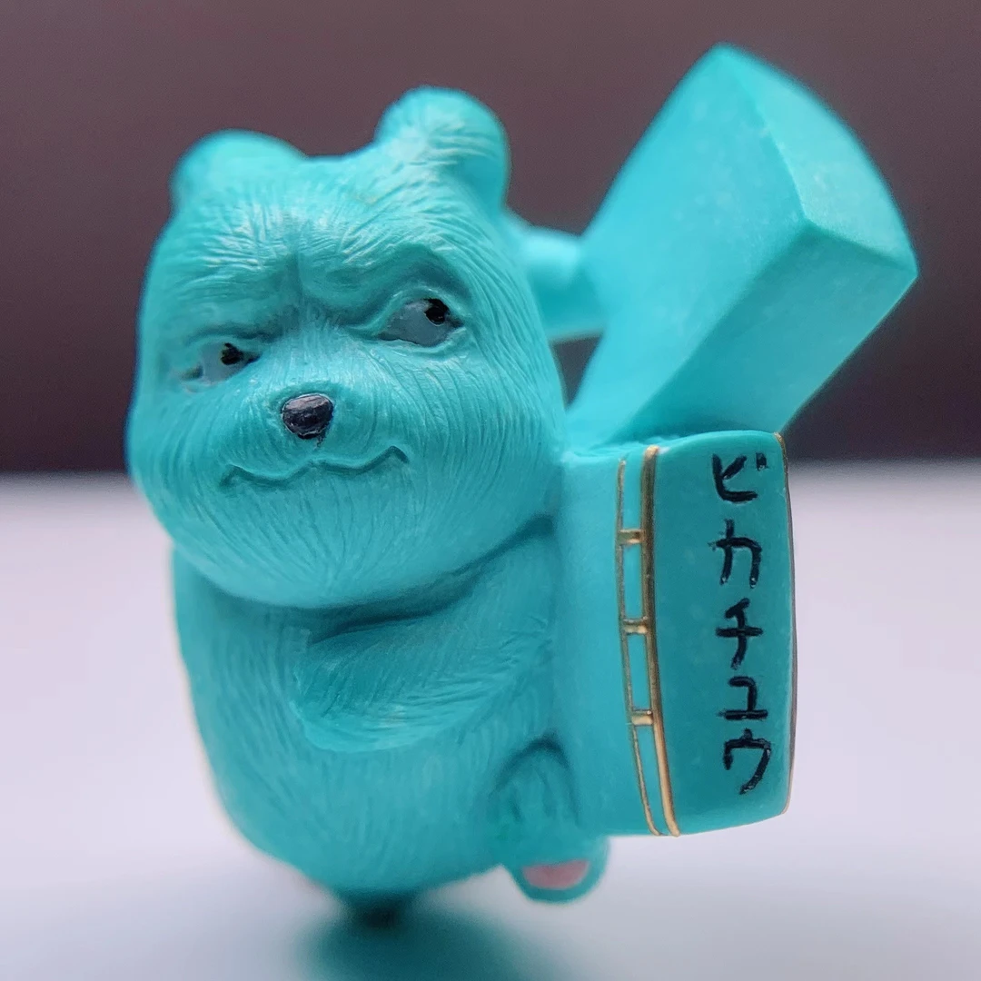 湖北原矿绿松石皮卡丘吊坠金龙山料桶珠老型圆珠手串108星月三通